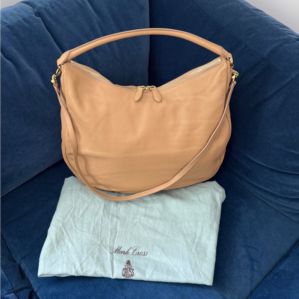 Mark‎ Cross Large Tan  Hobo Shoulder/Crossbody Bag
